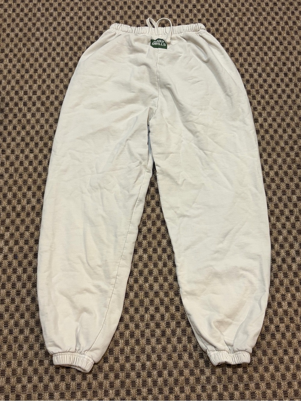 Daily Drills Cream Sweatpant Joggers Size XS/S Oversized
